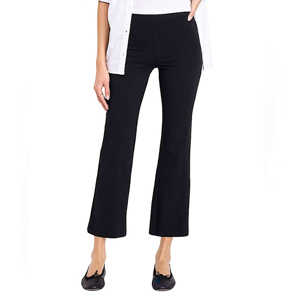 Old Navy High-Rise Fleece Lined Flare Leggings In Black